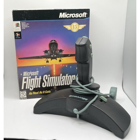 Microsoft Flight Simulator 98 (PC, 1997) & Microsoft SideWinder 3D Pro Vintage - Picture 2 of 14